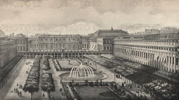 'View of the Palais-Royal in 1834', 1915. Artist: Unknown.