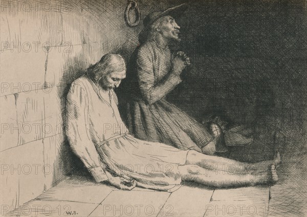 'Christian and Hopeful in the Dungeon', c1916. Artist: William Strang.