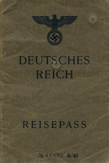 Cover of a Nazi German passport, c1941. Artist: Unknown.