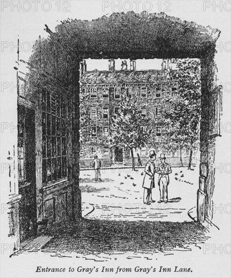 'Entrance to Gray's Inn from Gray's Inn Lane', c1918. Artist: Unknown.
