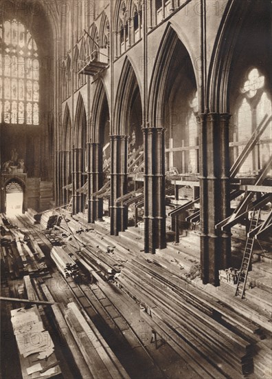 'Changing the Interior of the Abbey', 1937. Artist: Unknown.