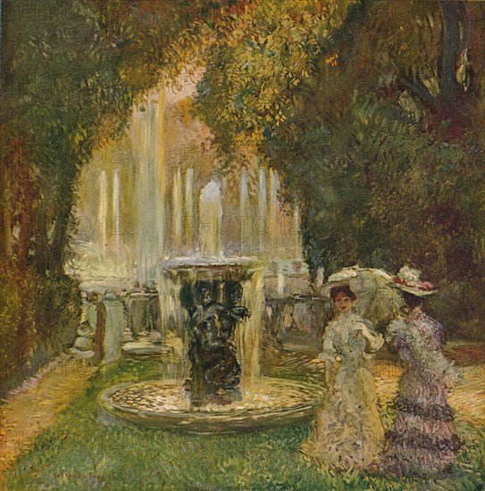 'Les Grandes Eaux A Versailles (L'Allee D'Eau)', c1908. Artist: Gaston la Touche.