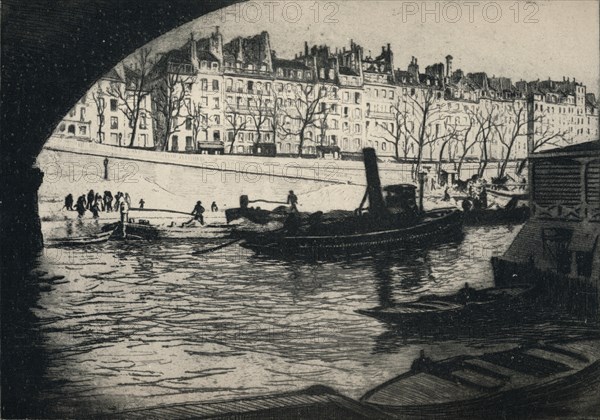 'Quai de l'Hotel de Ville', 1915. Artist: Edgar Chahine.