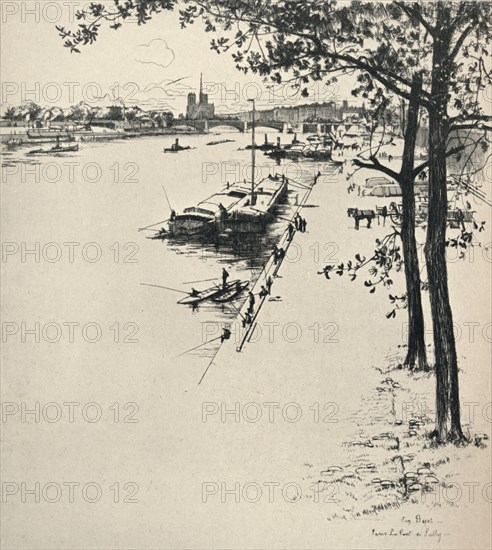 'The Pont de Sully', 1915. Artist: Eugene Bejot.