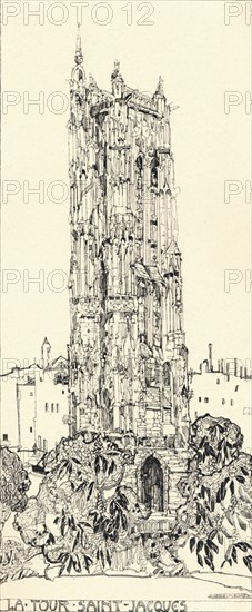 'The Tour St Jacques', 1915. Artist: Jessie Marion King.