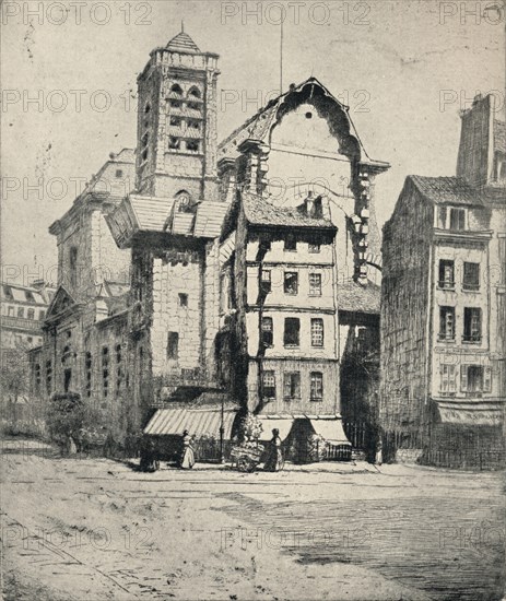 'Church of St Nicholas-du-Chardonnet', 1915. Artist: George T Plowman.