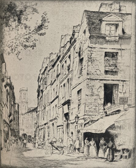 'Cour des Halles, Rue St Jacques', 1915. Artist: Bror Julius Olsson Nordfeldt.