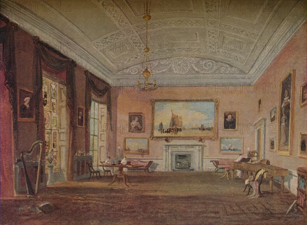 'Drawing Room, Farnley', 1818. Artist: JMW Turner.