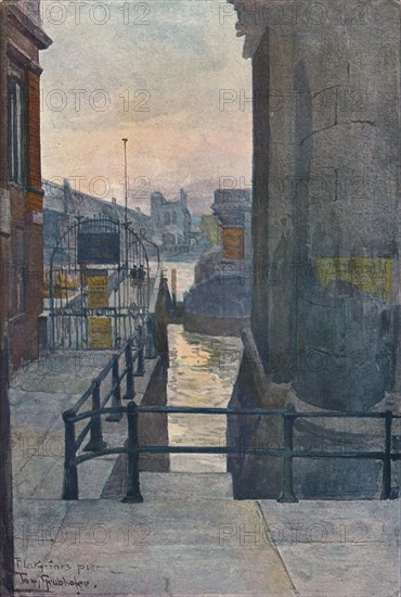 'Blackfriars Pier', c1901. Artist: Tony Grubhofer.