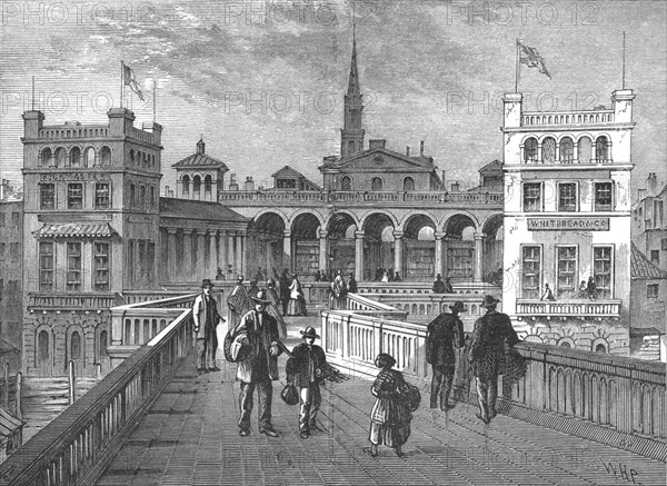 Hungerford Market from the bridge, 1850 (1897) Artist: Unknown.