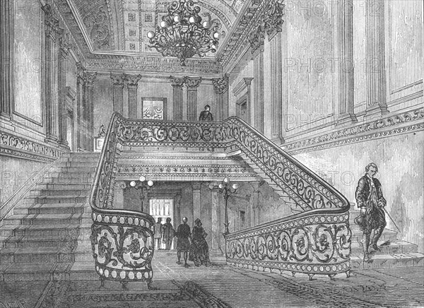 Staircase in Northumberland House, 1897. Artist: Unknown.