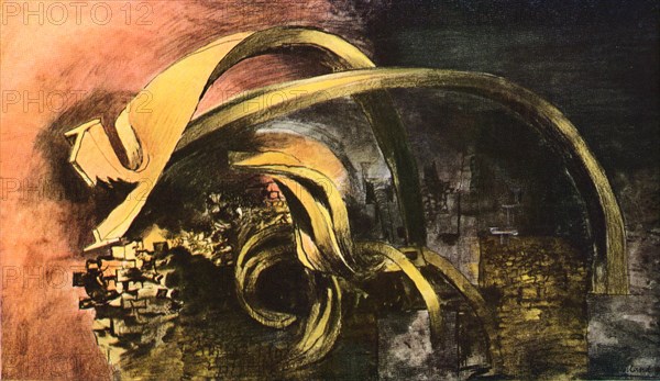 'Devastation, 1941, City. Twisted Girders (1)', 1941. Artist: Graham Sutherland.