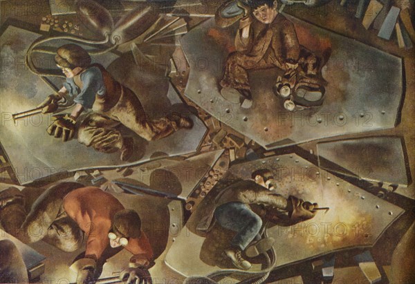 'Building on the Clyde: Burners', 1940. Artist: Stanley Spencer.