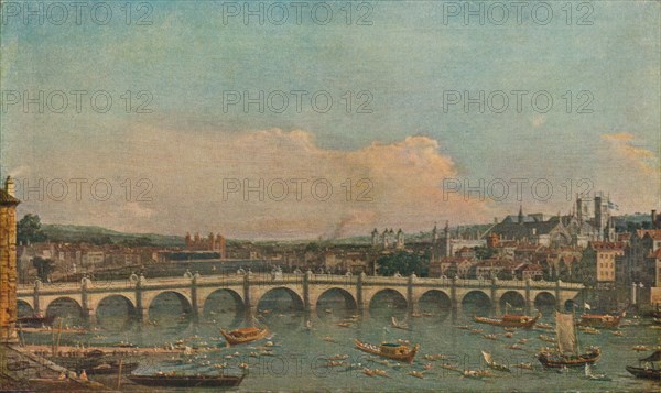 'Westminster Bridge', c1746. Artist: Canaletto.
