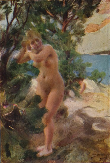 'After the Bath', 1895. Artist: Anders Leonard Zorn.