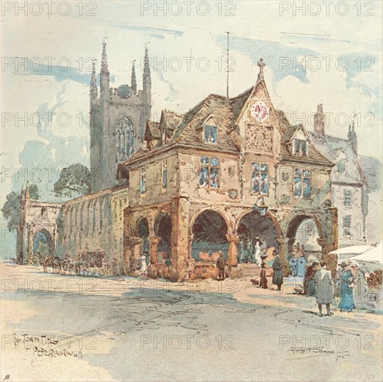 'The Town Hall, Peterborough', c1909. Artist: Albert Henry Fullwood.