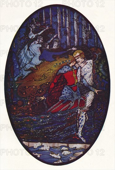 'The Meeting', c1918. Artist: Harry Clarke.