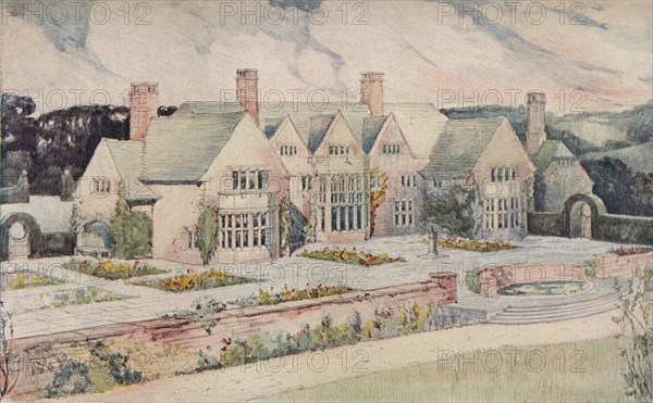'Design for a House and Garden in Surrey by the late C. E. Mallows', c1900.