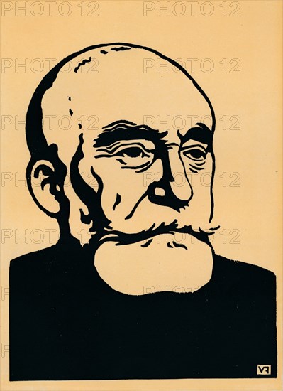 'Portrait of Puvis De Chavannes', c1898. Artist: Félix Vallotton.