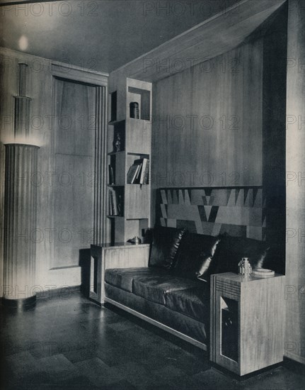 'Furniture and interior of a private office. Designed by Joseph Sinel', 1930. Artist: Unknown.