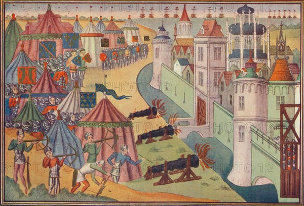 The assault on the strong town of Africa, 1390 (1905). Artist: Unknown.