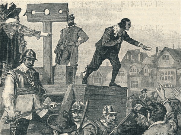 'John Lilburne on the pillory at Westminster, 1638 (1905). Artist: Unknown.
