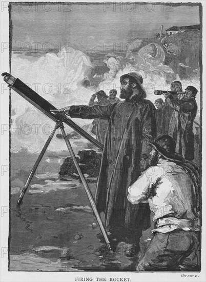 'Firing The Rocket', c1880. Artist: Unknown.