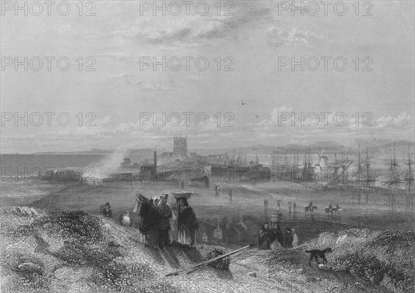 'Hartlepool', 1837 . Artist: William Finden.