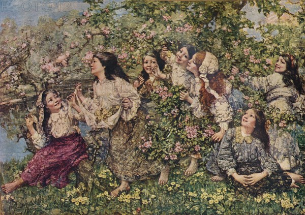 'A Spring Roundelay', 1910 (1935). Artist: Edward Atkinson Hornel.