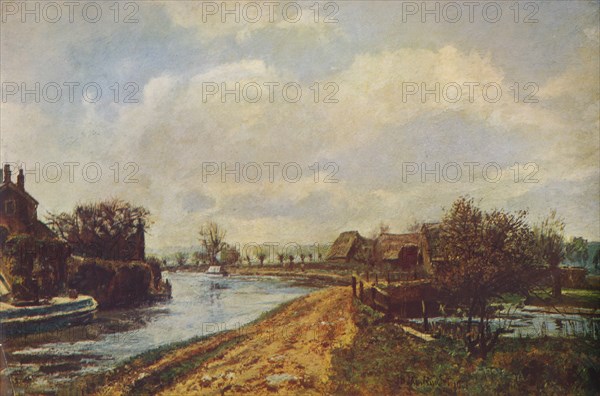 'The Canal at Rickmansworth', 1908 (1935). Artist: John William Buxton Knight.