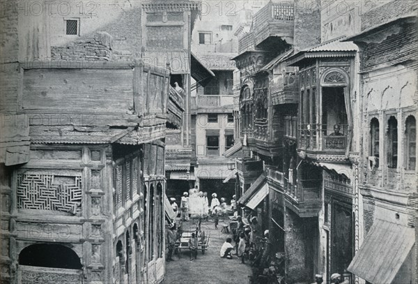 'Street in Lahore, the capital of the Panjab', c1942. Artist: Unknown.