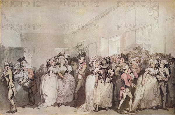 'Box Lobby Loungers of 1785', c1785. Artist: Thomas Rowlandson.