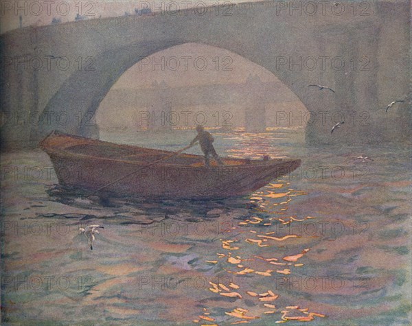 'Waterloo Bridge', c1910. Artist: Edward Louis Lawrenson.