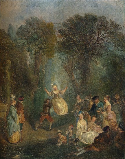 'L'Escarpolette', c1710. Artist: Jean-Antoine Watteau.
