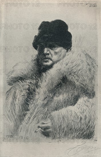 'Self-Portrait', 1916. Artist: Anders Leonard Zorn.