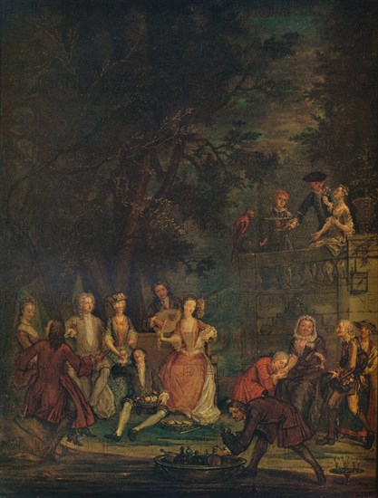 'A Conversation Piece', c1700 (1931). Artist: Marcellus Laroon the Younger.
