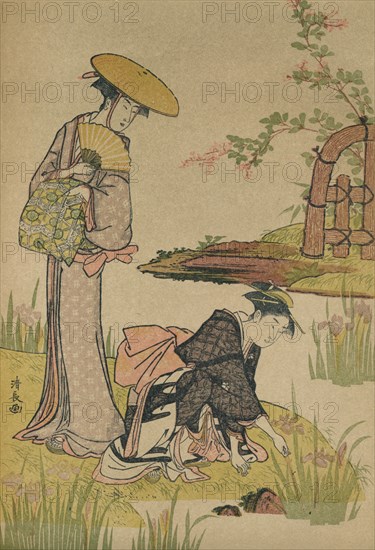 'The Iris Garden', c1784. Artist: Torii Kiyonaga.