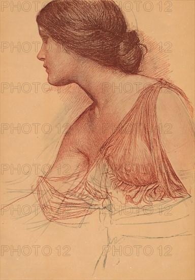 'From a study in sanguine', c1899. Artist: John William Waterhouse.