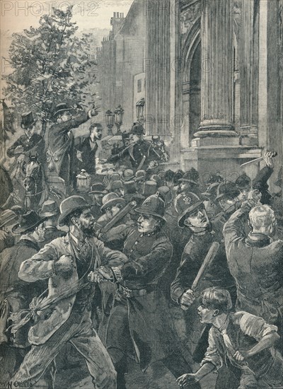 Reform Leaguers at Marble Arch, London, 1866 (1906). Artist: Unknown.