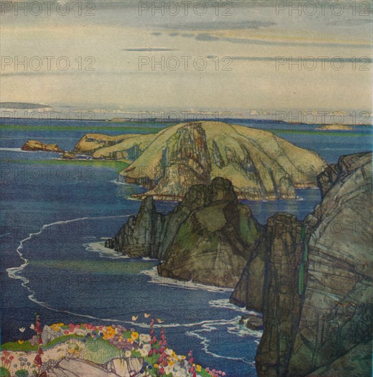 'The Island of Brecqhou, Off Sark', c1921. Artist: Edward Reginald Frampton.