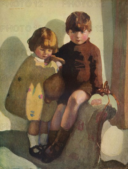 'Ian and Rosemary', c1923. Artist: Norah Neilson Gray.