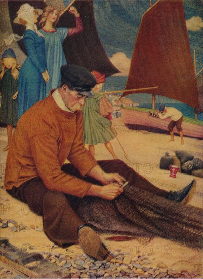 'The Beach', 1910. Artist: Joseph Edward Southall.