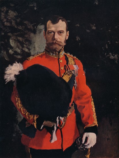 'H.I.M. The Emperor Nicholas II. Colonel-in-Chief of the Royal Scots Greys', 1902. Artist: Valentin Serov.