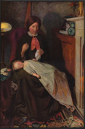 'Waiting: An English Fireside of 1854-1855', 1855. Artist: Ford Madox Brown.