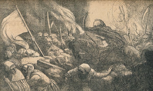 'The Triumph of Death, The Proclamation', c1885. Artist: Alphonse Legros.