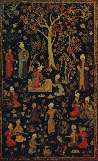 'Persian Papier Mache Book Cover', c1600. Artist: Unknown.