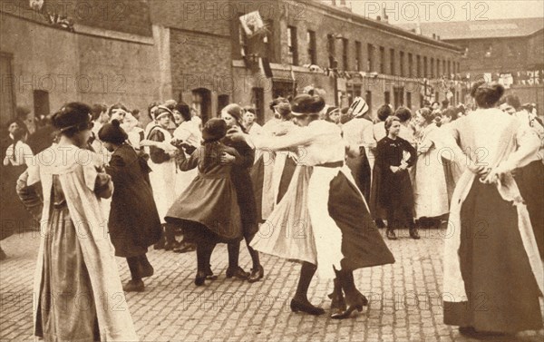 Dancing celebrates the end of war, 1918 (1935). Artist: Unknown.
