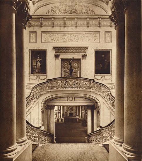 The Grand Staircase in Buckingham Palace, 1935. Artist: Unknown.