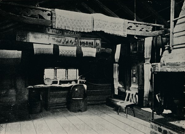 'Interior From Mora, Skansen Open Air Museum, Stockholm', 1925. Artist: Unknown.