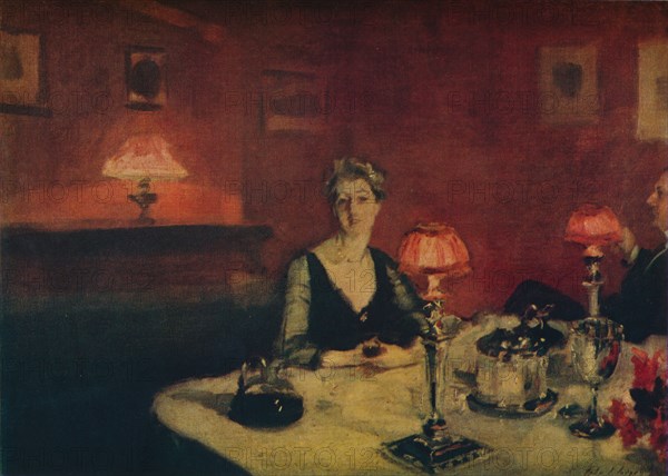 'A Dinner Table at Night', 1884. Artist: John Singer Sargent.